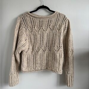 Zara Cream Wool/Alpaca Knit Sweater